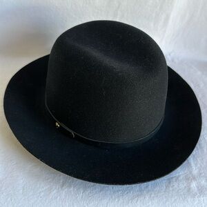 Rag & Bone black wool fedora hat, size M